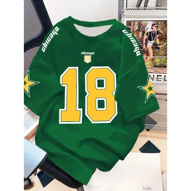 Sports Serseys3D High-Definition Printed T-Shirts Free Design Advertisement Short Sleeves Casual Outdoor Shirts Number Team
