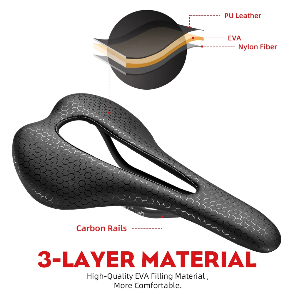 Jawbone-超軽量のフルカーボンバイクサドル,革製シートクッション