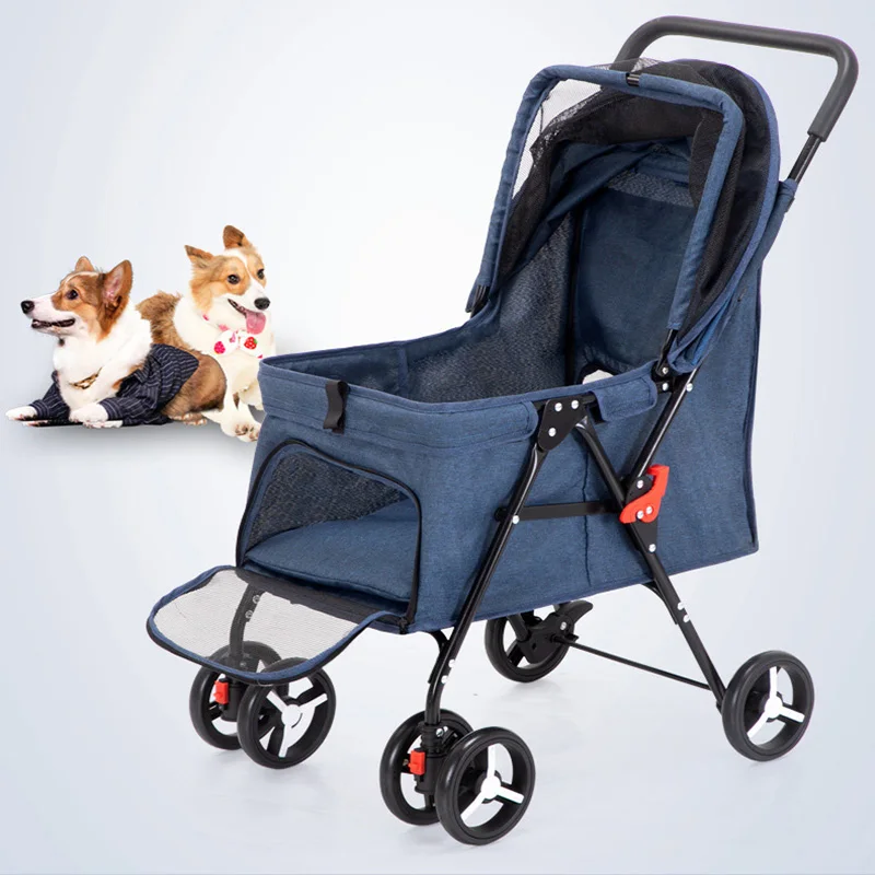 

Pet Cart Dog Cart Detachable Foldable Lightweight Material Small And Medium Sized Teddy Dog Cat Dog Carriers Bags