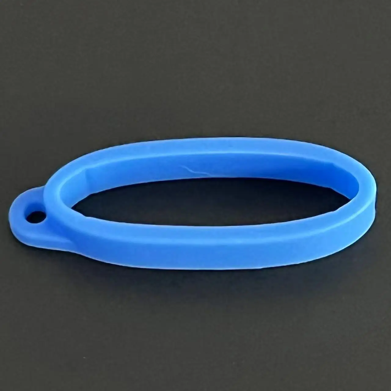 Silicone Ring Lanyard Band with Hanging Loop and Keychain Rubber Decoration