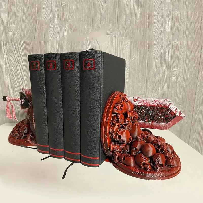 Berserk Bookends Bookends Ornament Dragon Slaying Knife Bookstop Resin Non-Slip Suitable For Reading Desk Home Decoration Gifts