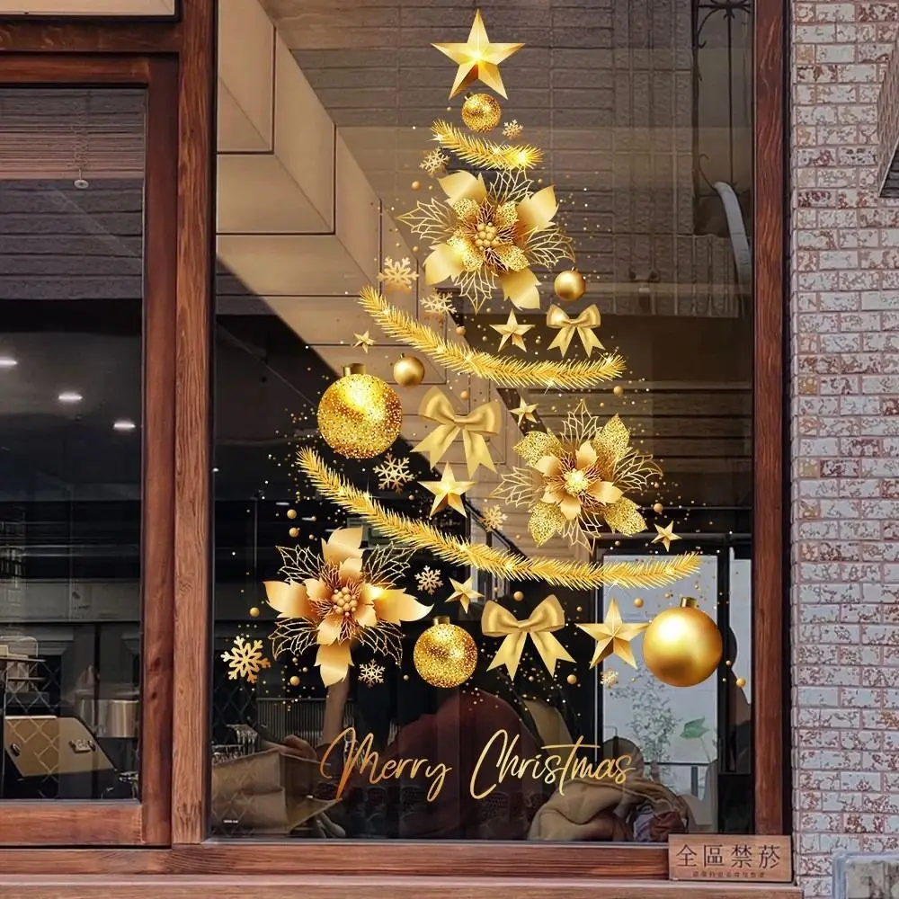 Reusable PVC Christmas Window Stickers for Home Decor
