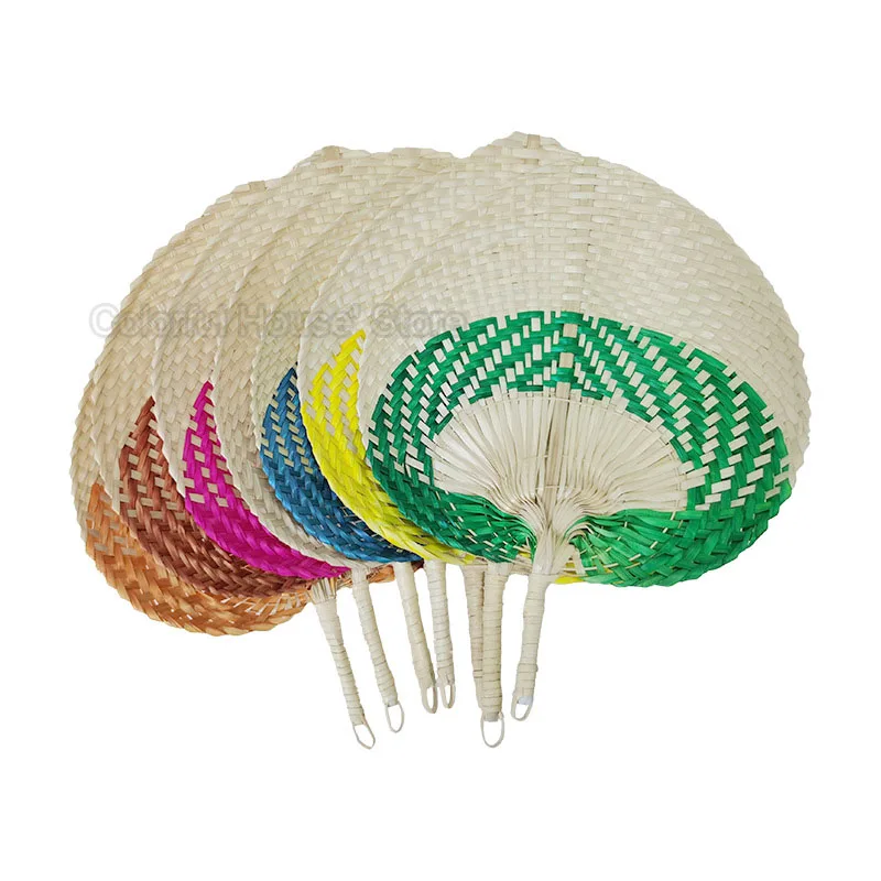Bamboo Fan Household Summer Handmade Old-fashioned Sunflower Fan Children's Banana Futon Retro Round fan hand fan