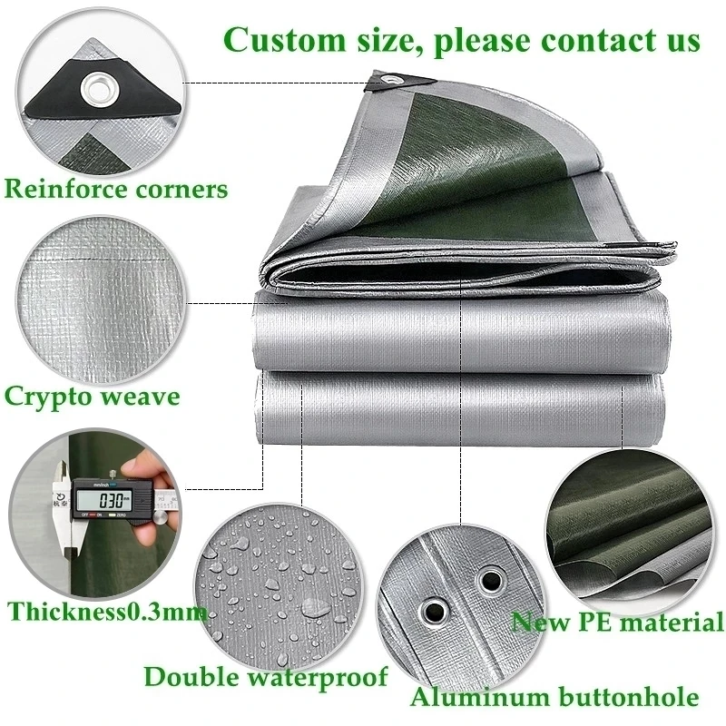 Tarpaulin Garden Cover Waterproof Awning Canvas Oil Cloth Waterproof Canopy for Garden Plants 0.32mm Made of Polyethyle