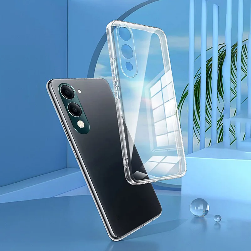 Flexible Durable Clear TPU Phone Case with Camera Cover - Soft and Shockproof Design