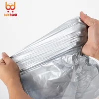 Silver grey large plastic bag vest bag thickened large garment packaging logistics bag carrying large bag 2