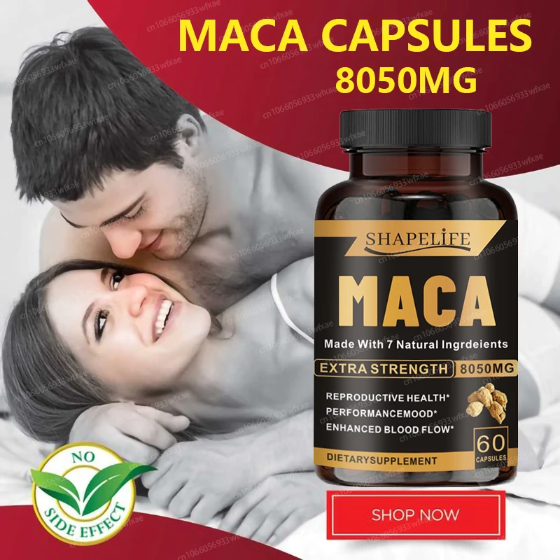 Men Power 7 In 1 Maca 6000mg Ginseng Root Shilajit Powder for Energy, Strength & Immunity