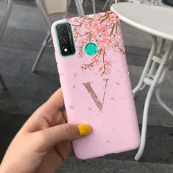 Luxury Letter Soft Silicone Phone Case - Elegant Protection for Huawei P Smart 2020 (PEACOCK BLUE)