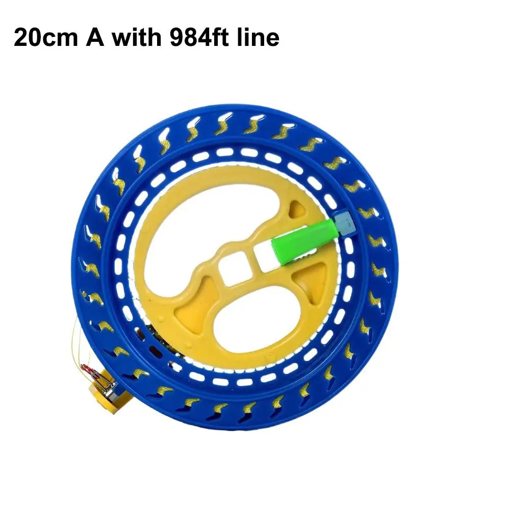 PET 16/18/20cm Kite Reel Winder Fire Wheel String Spool with 1312Feet Line Come with Lock Kite Line Winder Handle Tool 3