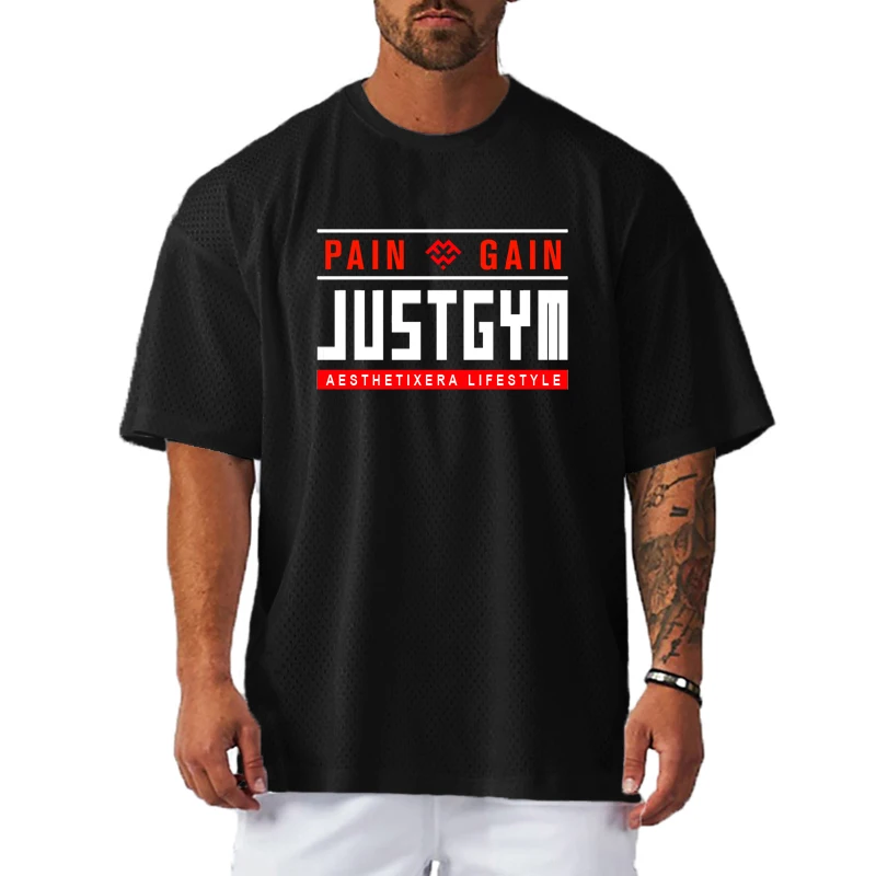 

Summer Fitness Clothes Printing Loose Large Size Short-sleeved T-shirt Men's Round Neck Half-sleeve Bottoming Shirt