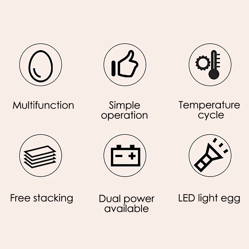 16 Eggs Farm Poultry Fully Automatic Turning Egg Incubator Dual-Electric Mini Household Brooder for Chicken Goose Duck Birds