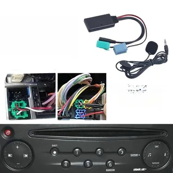 For Renault Megane 2 Updatelist Radio 8-pin+10-pin Car Bluetooth 5.0 Aux Cable Microphone Handsfree Mobile Phone Calling Adapter 1