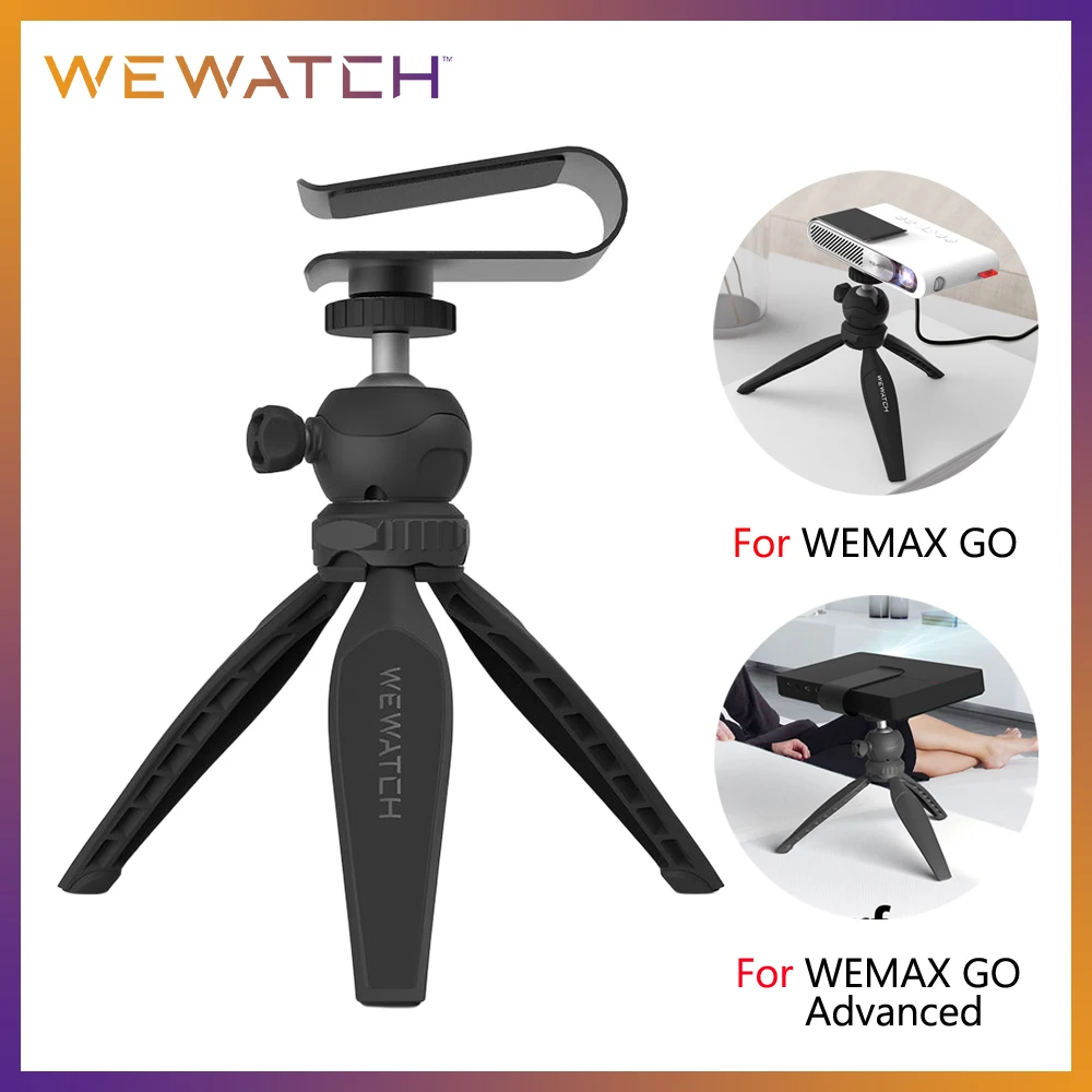 WEWATCH-PS104 Desktop Tripé com Suporte, Ajustável Mini Projetor Tripés, Wemax Go Advanced Camera Webcam
