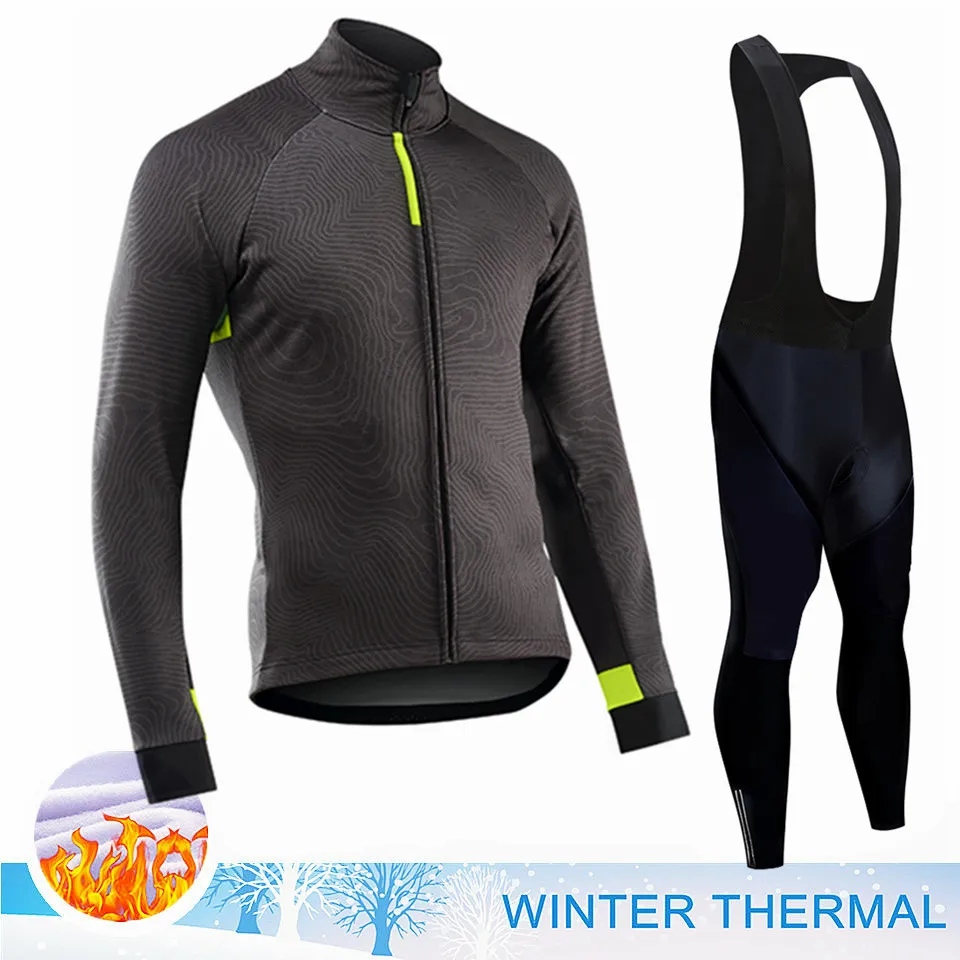 Winter Thermal Fleece Cycling Jersey Sets Long Sleeve Bicycle Clothing MTB Bike Wear Cycling Suit cycling jersey cycling suit cycling jersey set