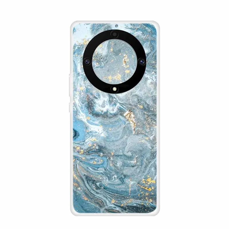 Marble Clear Soft TPU Silicone Back Cover - Transparent Coque