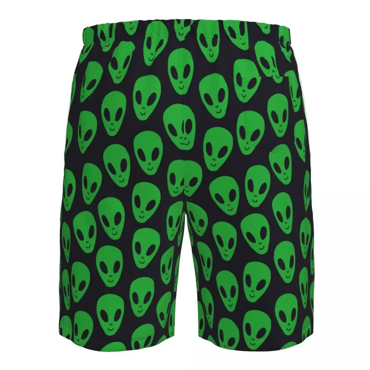 New Summer Men Shorts Men Sports Athletic Running Sport Fitness Beach Basketball Jogging Man Loose Short Pants Green Alien UFO