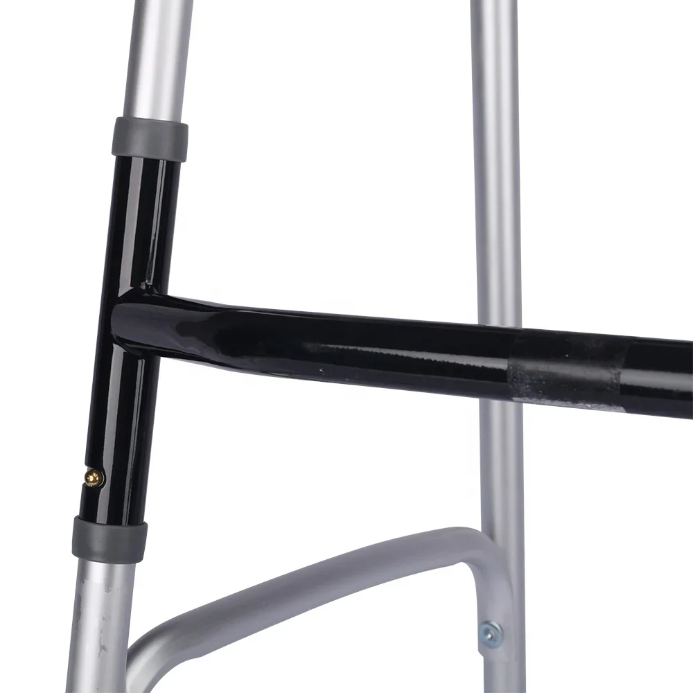 Deluxe One Button Folding Walker Adult Compact Elderly Handicap Medical Walking Aid Two-Button Medical Walkers Without Wheels 6