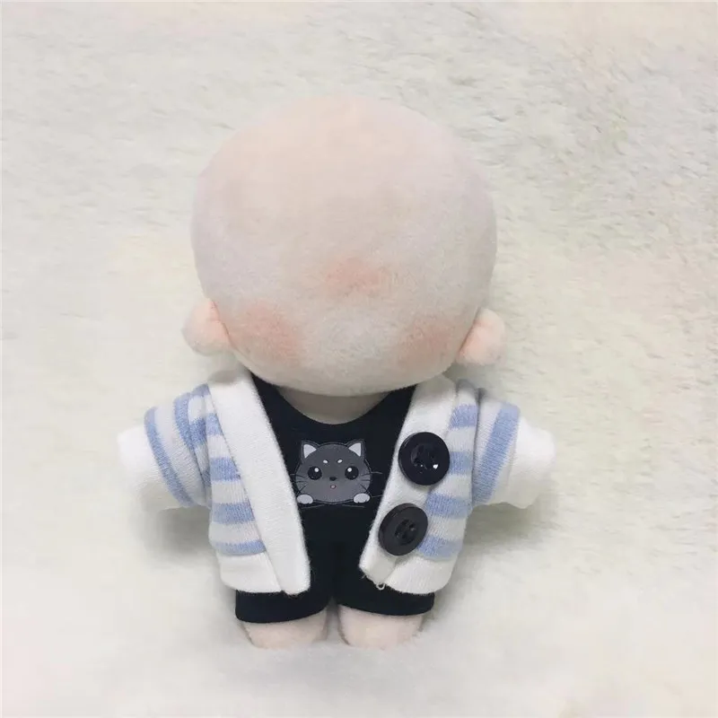 

Вязаное пальто ручной работы для куклы 10 см с толстым телом, хлопковая кукла, розовая, синяя, 2 цвета, Корейская плюшевая Одежда для куклы 10 см, аксессуары для игрушек «сделай сам»