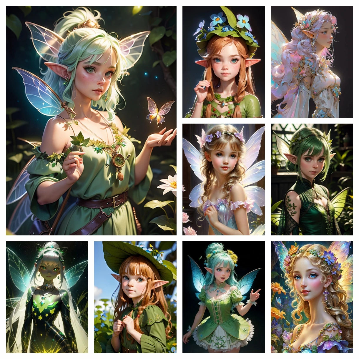 

Brand New 2024 DIY AB Diamond Painting Set Embroidery Mosaic Dream Beautiful Cute Angel Elf Girl Jewelry Cross Stitch Home Decor