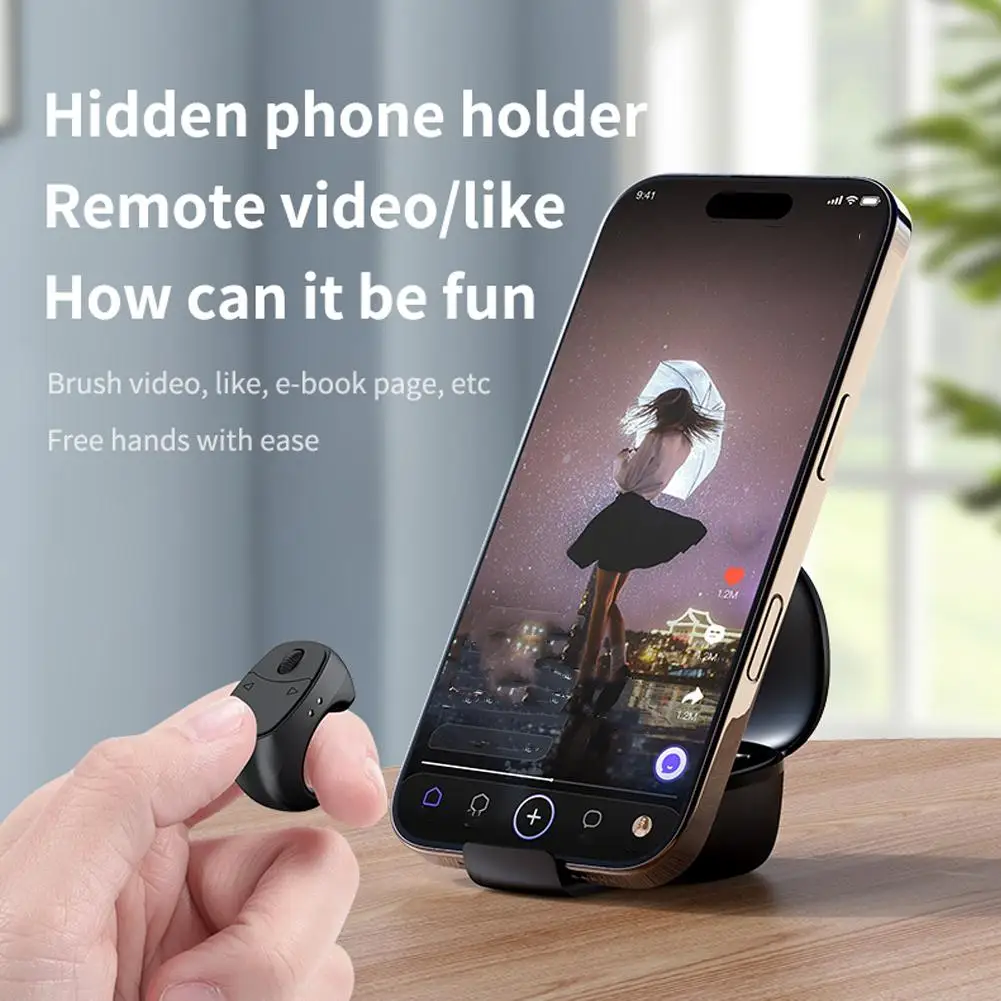 Mando A Distancia Bluetooth Con Rodillo Para Kindle Y Teléfono - Control De Página Y Cámara