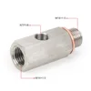 Side Holes Oil Pressure Sensor Connector 1/8 NPT Female To 1/4NPT 1/8NPT 1/8BSPT M10 M12 M14*1.5 Feed Line Gauge Tee Adapter 6