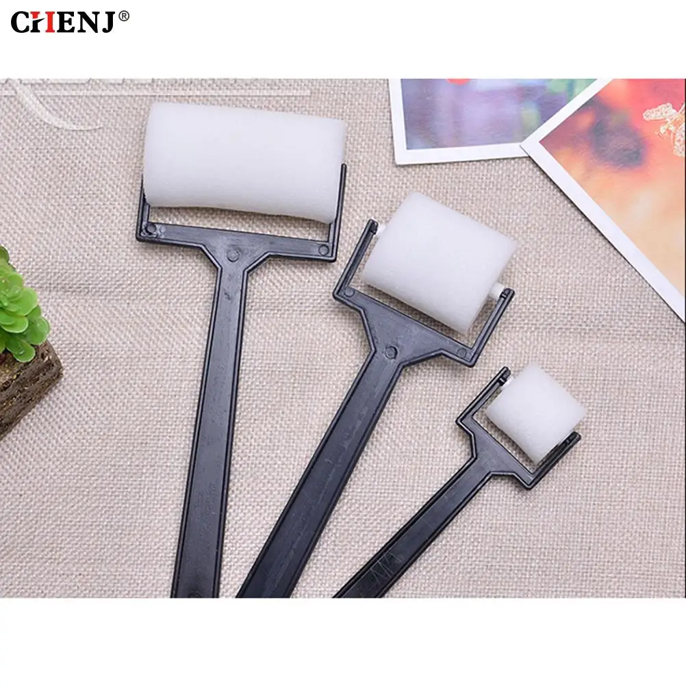3pcs/set DIY Craft Tool White Sponge Brush Foam Painting Roller For Children Drawing Toys | Канцтовары для офиса и дома