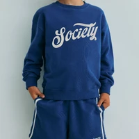 Ensembles de Sweatshirts pour Enfants 2026 Nouvelle Collection Printemps Tns Garçons Filles Mignons Imprimés Hoodie et Short Vêtements d'extérieur en Coton pour Enfants et Adolescents 2