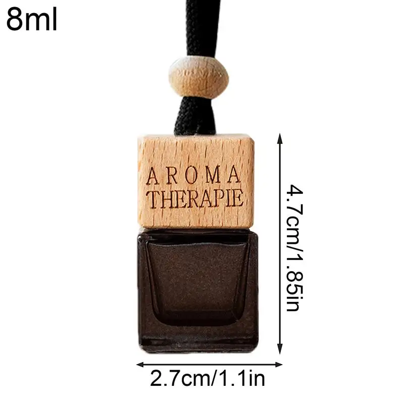 자동차 장 빈 리필 가능한 향수 병, 에센셜 오일 디퓨저 병, 자동차 장 블랙, 8ml, 1PC