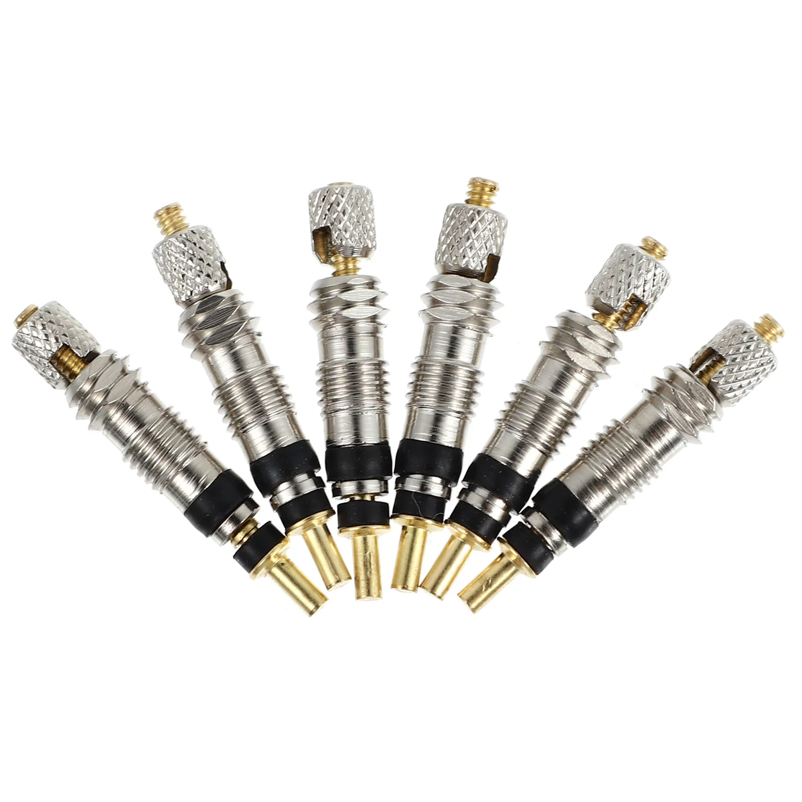 

6 Pcs Valve Bike Tubeless Bicycles Remover Detachable Bike Valve Stem Cap Alloy Bike Replacement Tubeless Core Bike Tubeless