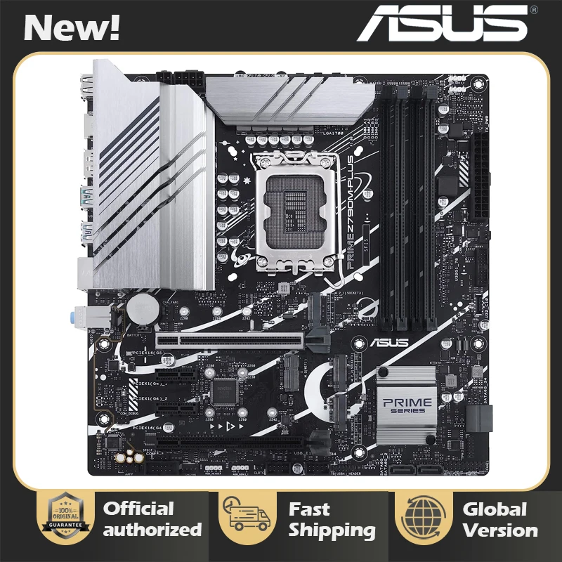 Scheda Madre Asus Prime Z790M-Plus Lga 1700 Intel 12Th & 13Th Gen Microatx Pcie 5.0, 3Xm. 2 Slot, 10 + 1 Drmos,Ddr5,1 Gb Lan, Dp