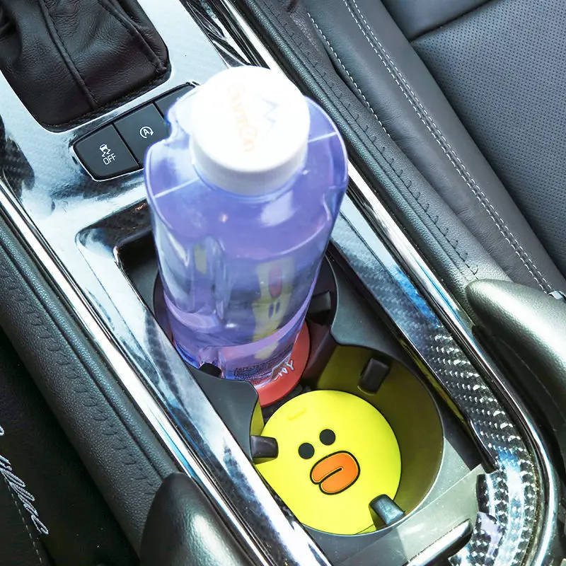 Cute Cartoon Car Anti-skid And Anti-vibration Water Cup Pad Door Slot Beverage Bottle Mat Universal Car Interior Anti-slip Mat