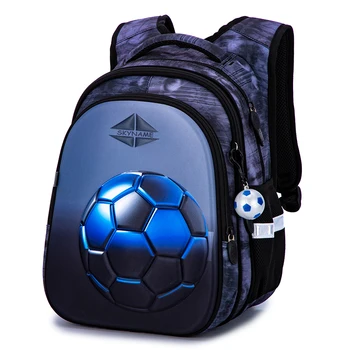 New Cartoon 3D Football Kids Schoolbag Orthopedic Primary School Backpacks for Children Reflective Grade 1-3-4 Big Book Bag Pack 1