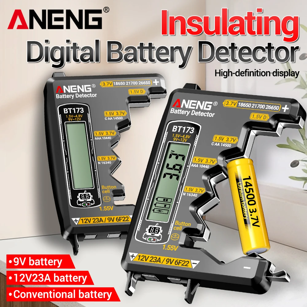 Testeur de batterie ANENG BT173 - Détecteur 1.5-12V LCD