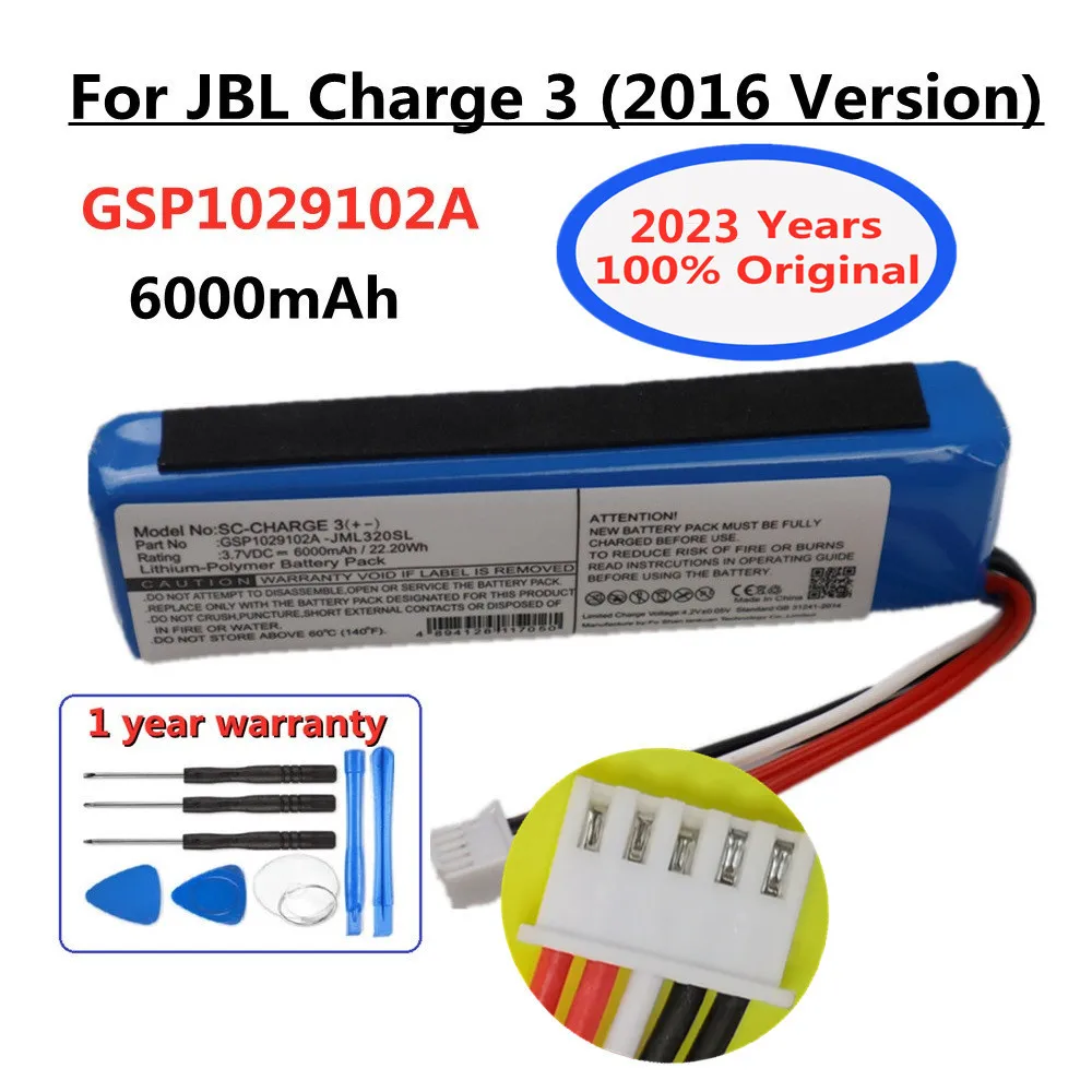 

2023 years New 100% Original Speaker Battery For JBL Charge 3 (2016 Version) GSP1029102A Special Edition Bluetooth Audio Bateria