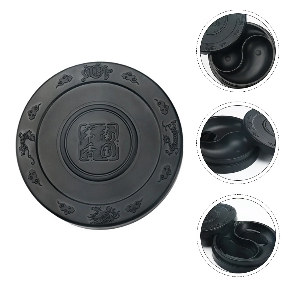 Ink Stone Calligraphy Inkstone Japanese Chinese Black Grinding Sumiyan She The Set Inkwell Duan Incredible Painting Stick