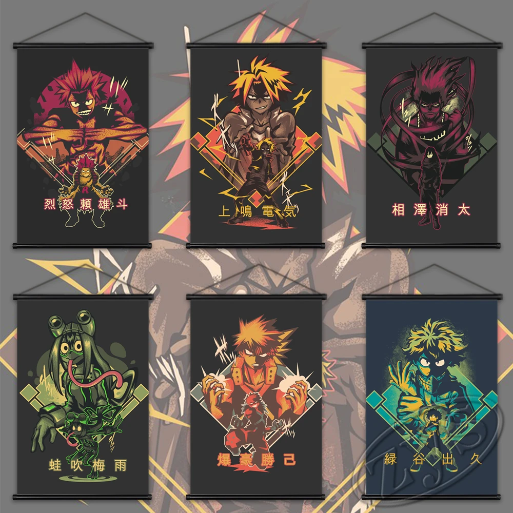 

My Hero Academia Hanging Scrolls Bakugou Katsuki Posters and Prints Wall Art Picture Canvas Painting Mural Home Kids Room Decor