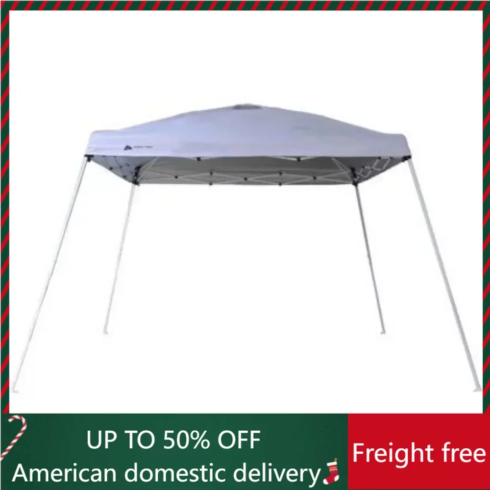 

12' x 12' Instant Slant Leg Outdoor Canopy Shade Shelter for Camping (81 Sq. ft Coverage), White,freight free