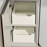 New Kitchen Storage Rack with Slide Rails Pull-out Kitchen Drawer Type Storage Tray Spice Box Storage Rack Cabinets Organizer 1