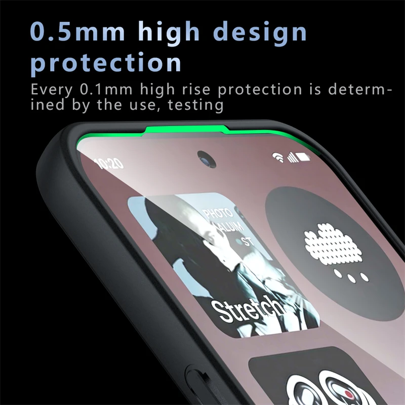 Magnetic Shockproof Matte Clear Hard Back Case with Acrylic Protective Shell