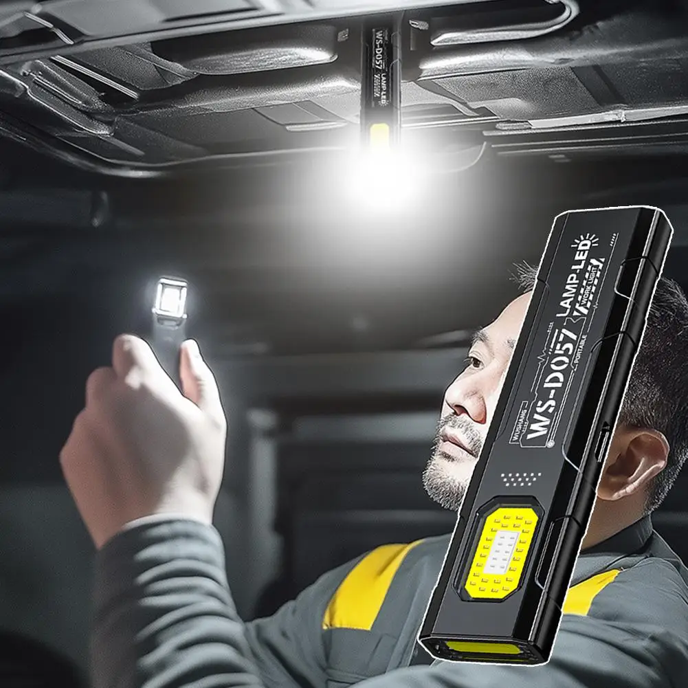 LED Keychain Flashlight Portable USB Rechargeable Multifunctional Strong Light Waterproof Outdoor Hiking Camping Mini Flashlight