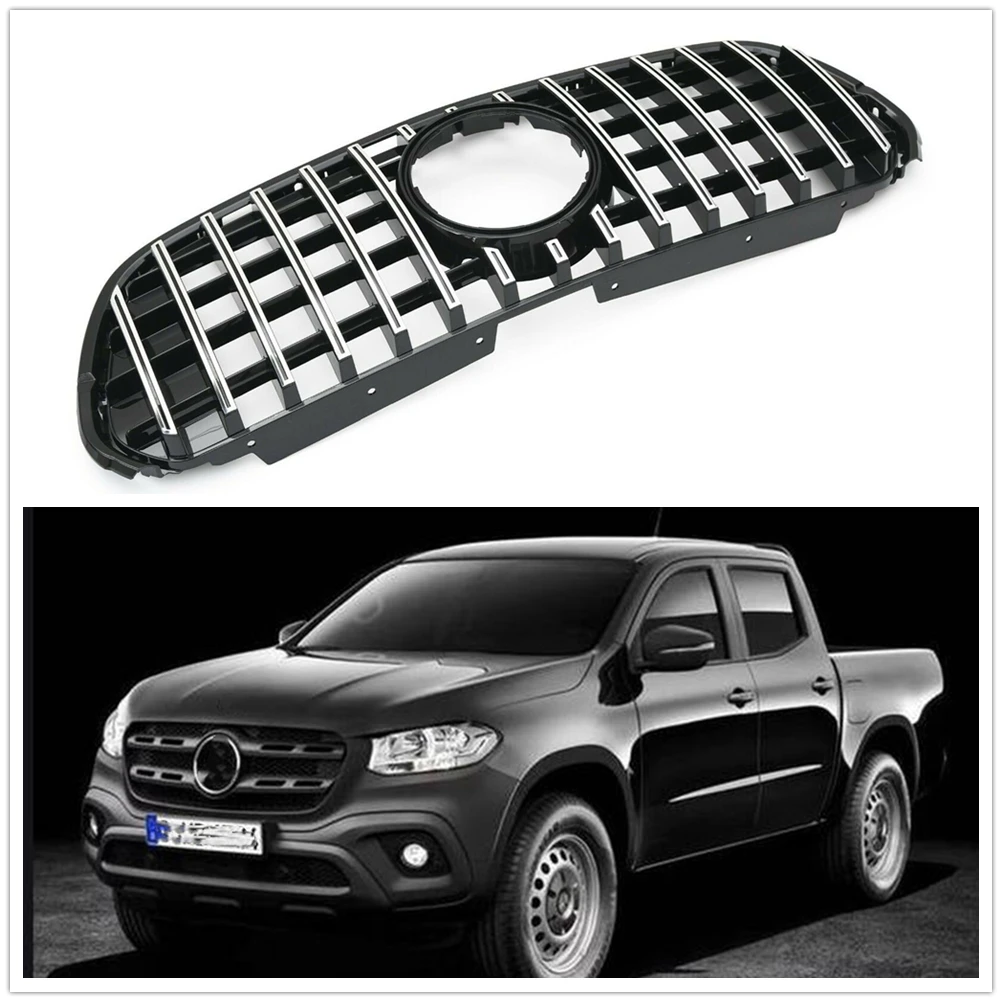 

Car Front Grille Racing Grill Upper Bumper Hood Vent Mesh Auto Accessories Mid Grid For Mercedes Benz X Class 2018 2019 2020 GT