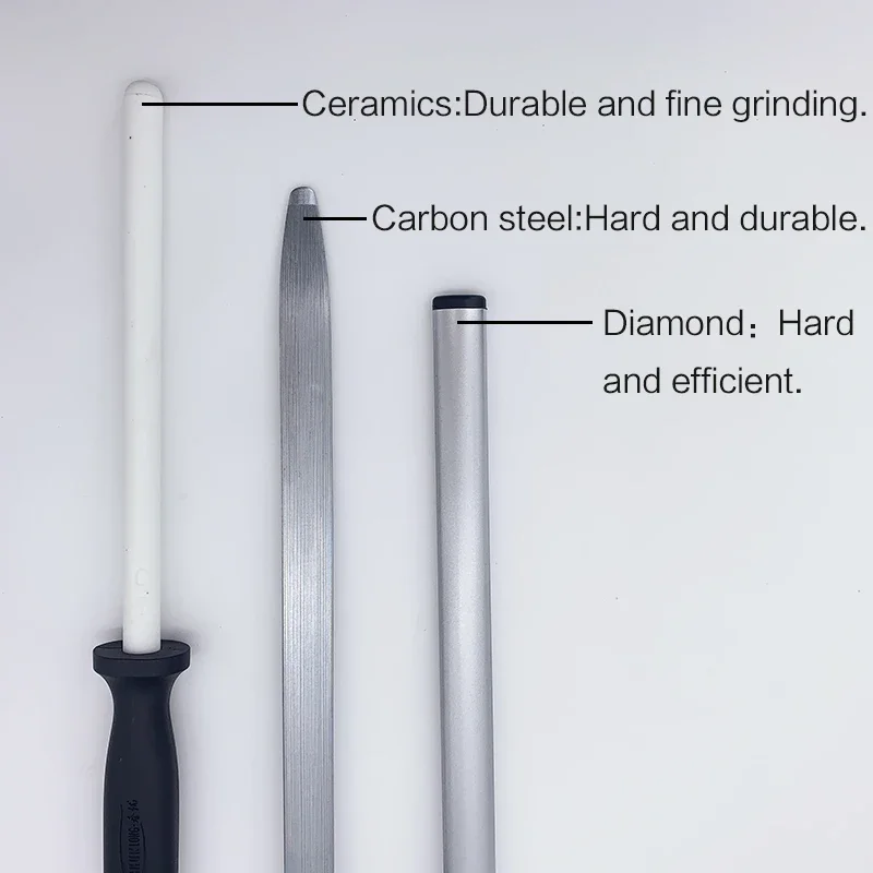 Ceramic(zirconia) Rod Knife Sharpener 1 Pcs With ABS Handle Sharpening For Chefs Steel Knives Kitchen Assistant Helper