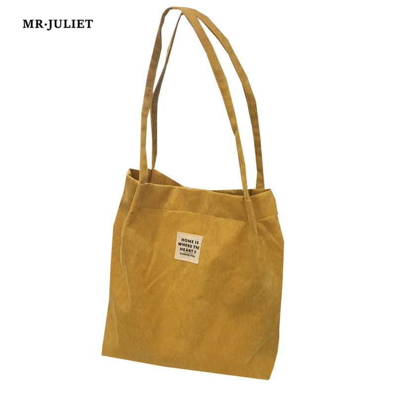 

MR·JULIET Canvas Bag Women's One-shoulder All-match Large-capacity Shopping Messenger Handbag