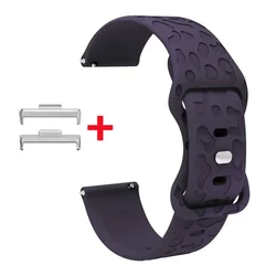 Engraved Leopard Silicone Smartwatch Band Bracelet Strap for Mi Band 8 9 Pro (Purple)