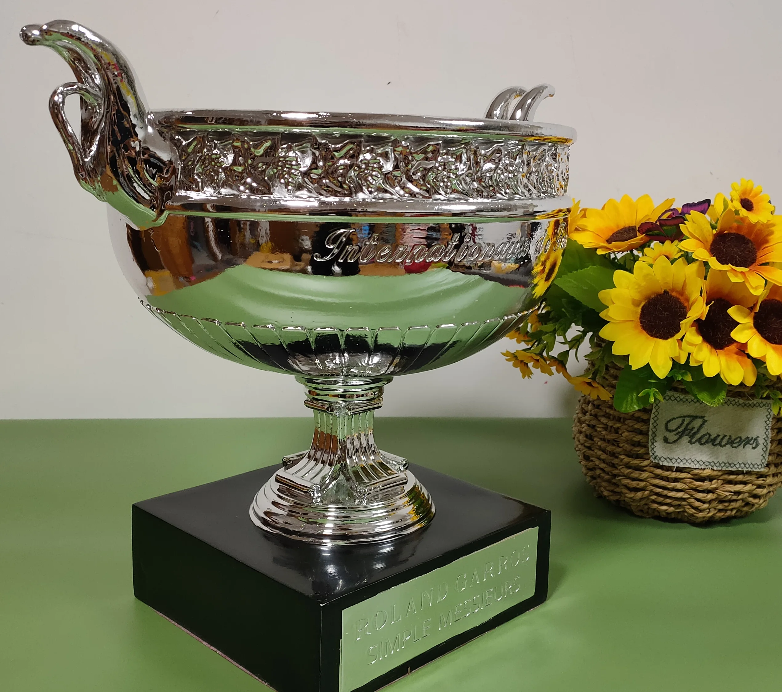 French Open Roland-Garros Championship Trophy Cup The Mousquetaires Cup 36 Cm Height The Tennis Champion Trophy Cup