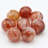 100g Red Fire QUARTZ Hematoid Crystal Polished sphere Ball Healing 1