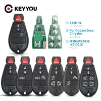 KEYYOU สำหรับ Chrysler Town & Country Jeep Grand Cherokee สำหรับ Dodge Calibre Journey M3N5WY783X IYZ-C01C 433Mhz Remote Key 2008-2010