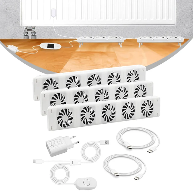Radiator Fan For Smart Radiator Booster Extension Set Ventilator Fan Energy-efficient Fan Heater Heating Cooling System Parts 2