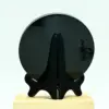 Natural Obsidian Disc Quartz Crystal Mineral Divination Mirror Feng Shui Mirror Home Demagnetization Decoration Meditation Gem 2