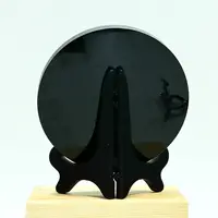 Natural Obsidian Disc Quartz Crystal Mineral Divination Mirror Feng Shui Mirror Home Demagnetization Decoration Meditation Gem 2